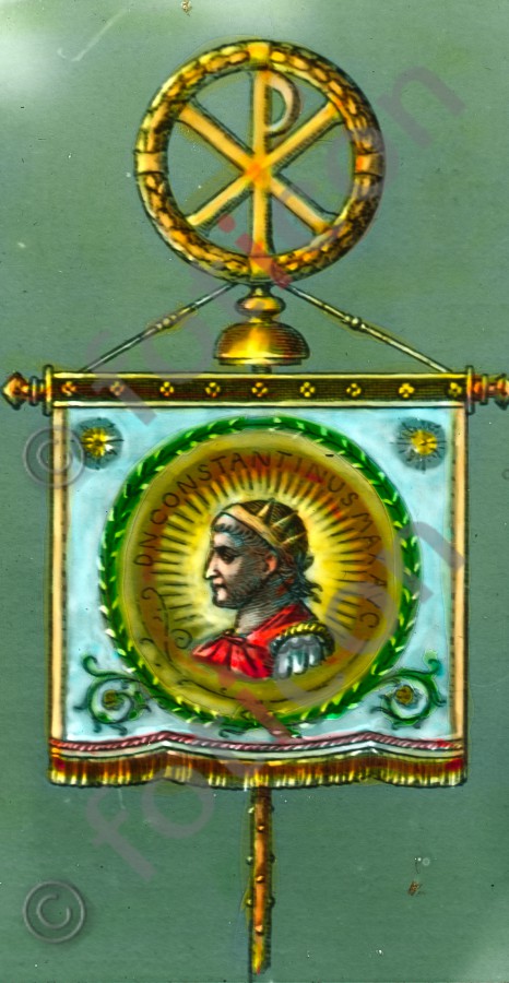 Labarum des Kaisers Konstantin | Labarum of the Emperor Constantine - Foto simon-107-049.jpg | foticon.de - Bilddatenbank für Motive aus Geschichte und Kultur